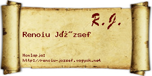 Renoiu József névjegykártya